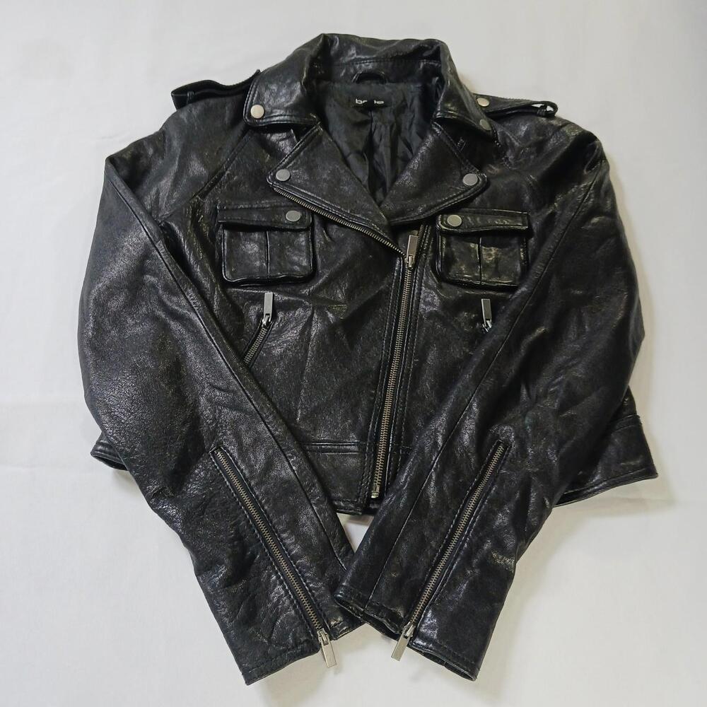 bebe Black Leather Jacket